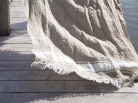 The Belgian Towel Fouta 110x180 cm Flax stripe