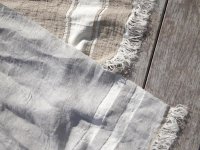 The Belgian Towel Fouta 110x180 cm Flax stripe