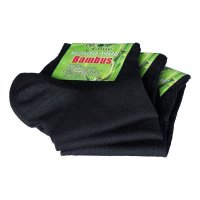 Kurze Bambussocken "Elegant" Schwarz 35-36