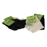 Kurze Bambussocken "Elegant" Schwarz 35-36