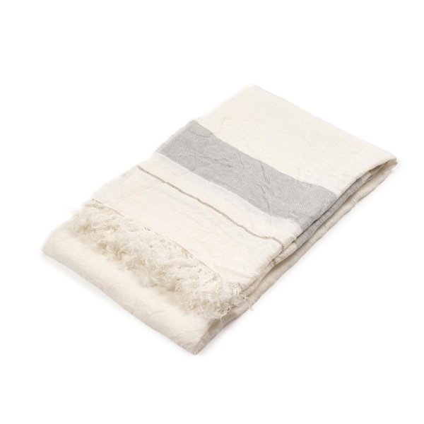 The Belgian Towel Fouta 110x180 cm Oyster Stripe