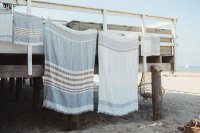 The Belgian Towel Fouta 110x180 cm Oyster Stripe