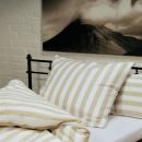 Traumflachs Grande Bettbezug weiß/natur 135x200 cm