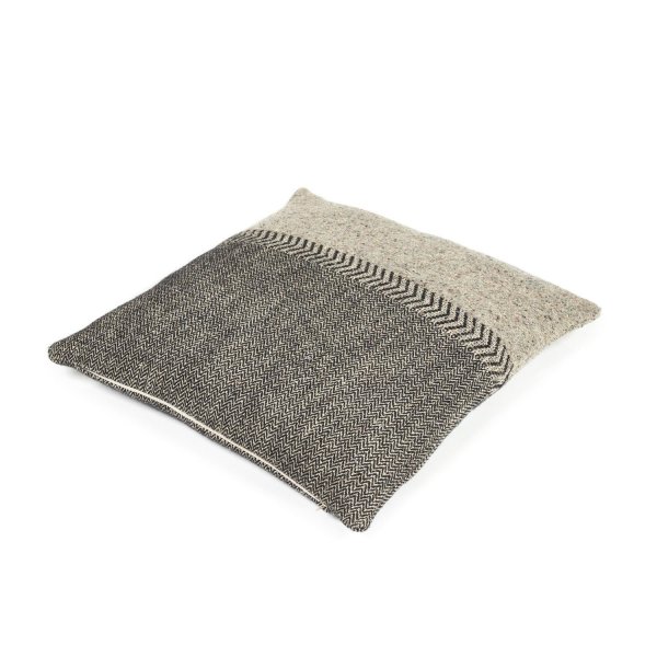 Jules Deko Kissenbezug 63x63 cm Black herringbone
