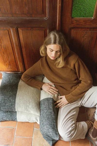 Jess Kissenbezug aus Leinen & Wolle von Libeco – Zweifarbiges Design